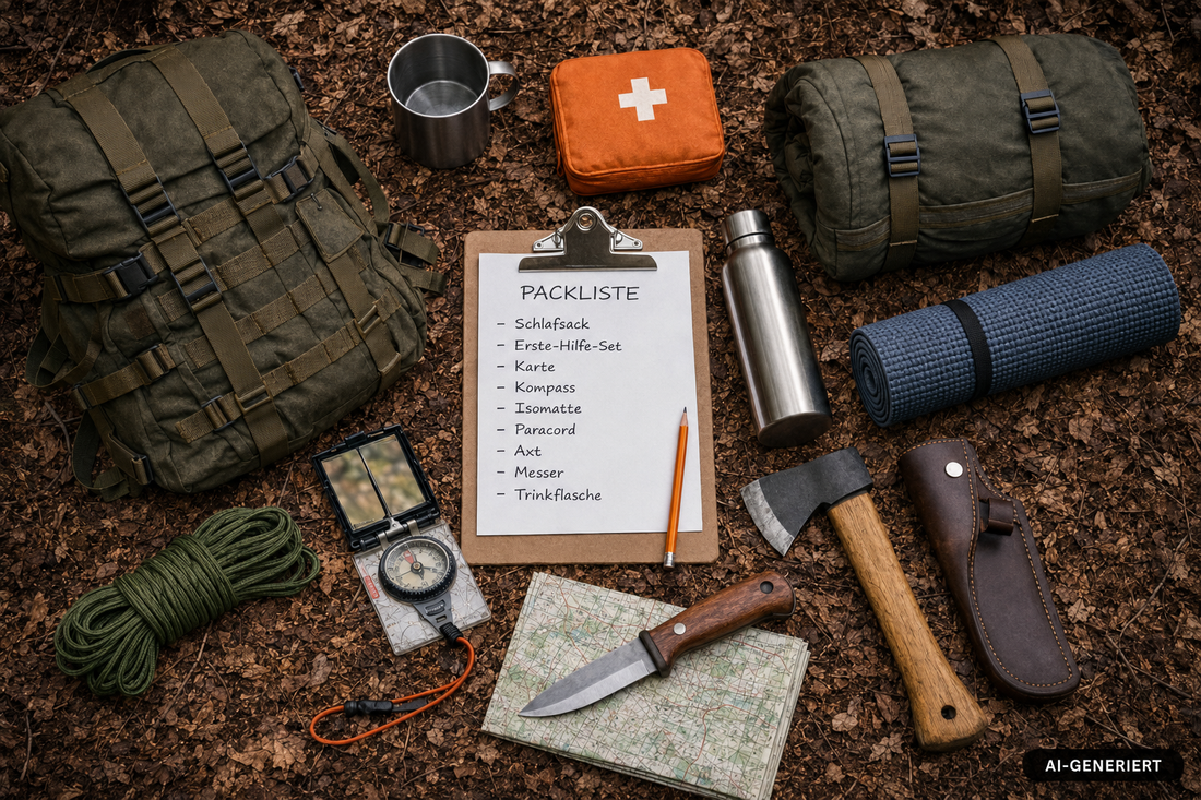 Packliste für Basis Survivalkurse