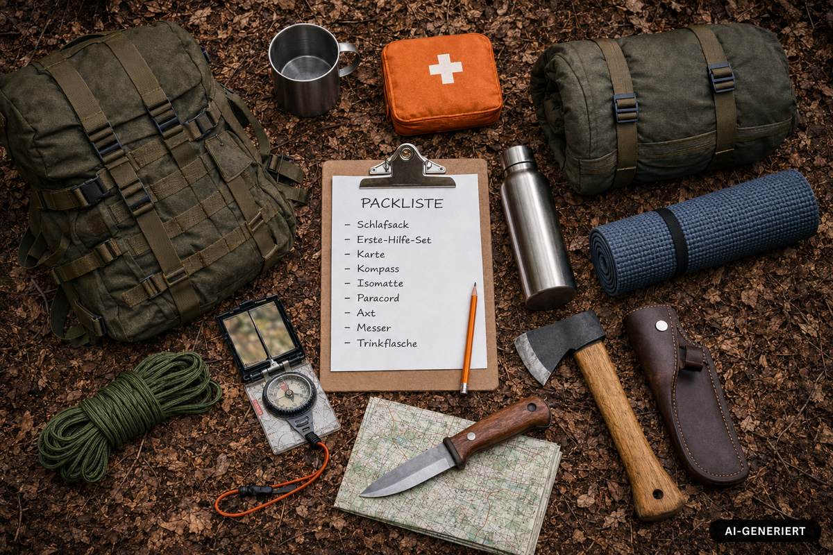 Packliste für Basis Survivalkurse