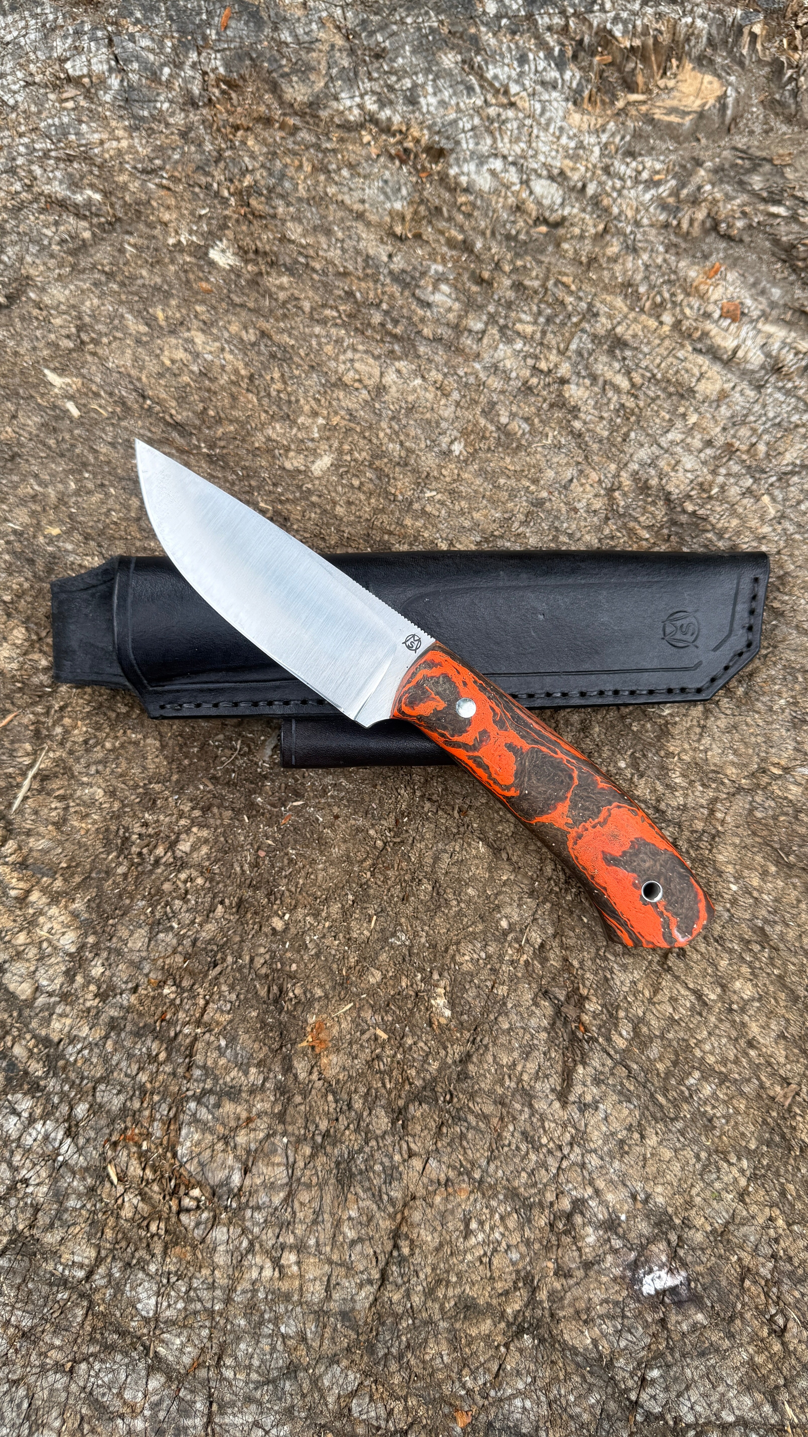 Bushcraft North Handmade Outdoor Messer Groß – Flachschliff