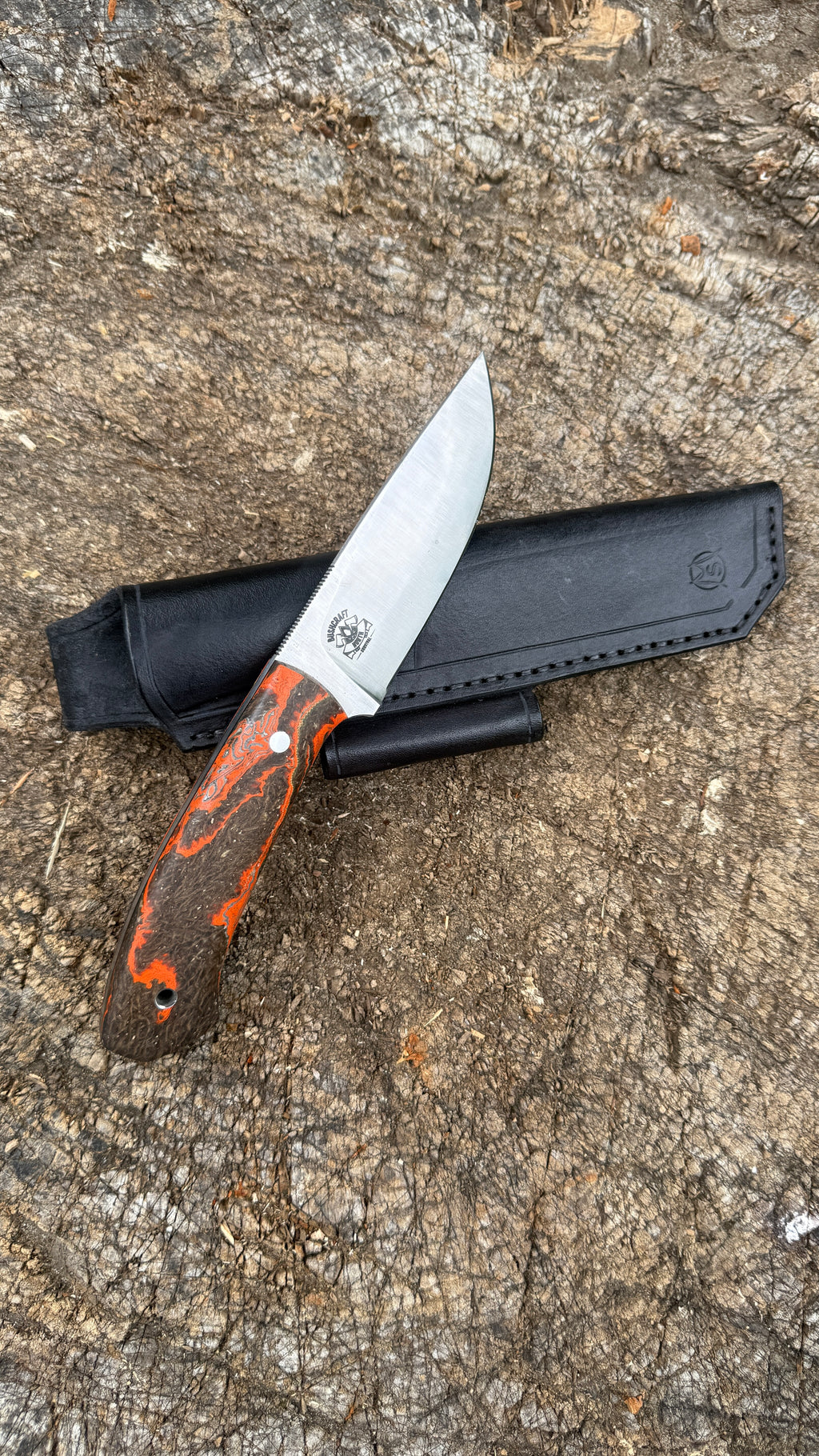Bushcraft North Handmade Outdoor Messer Groß – Flachschliff
