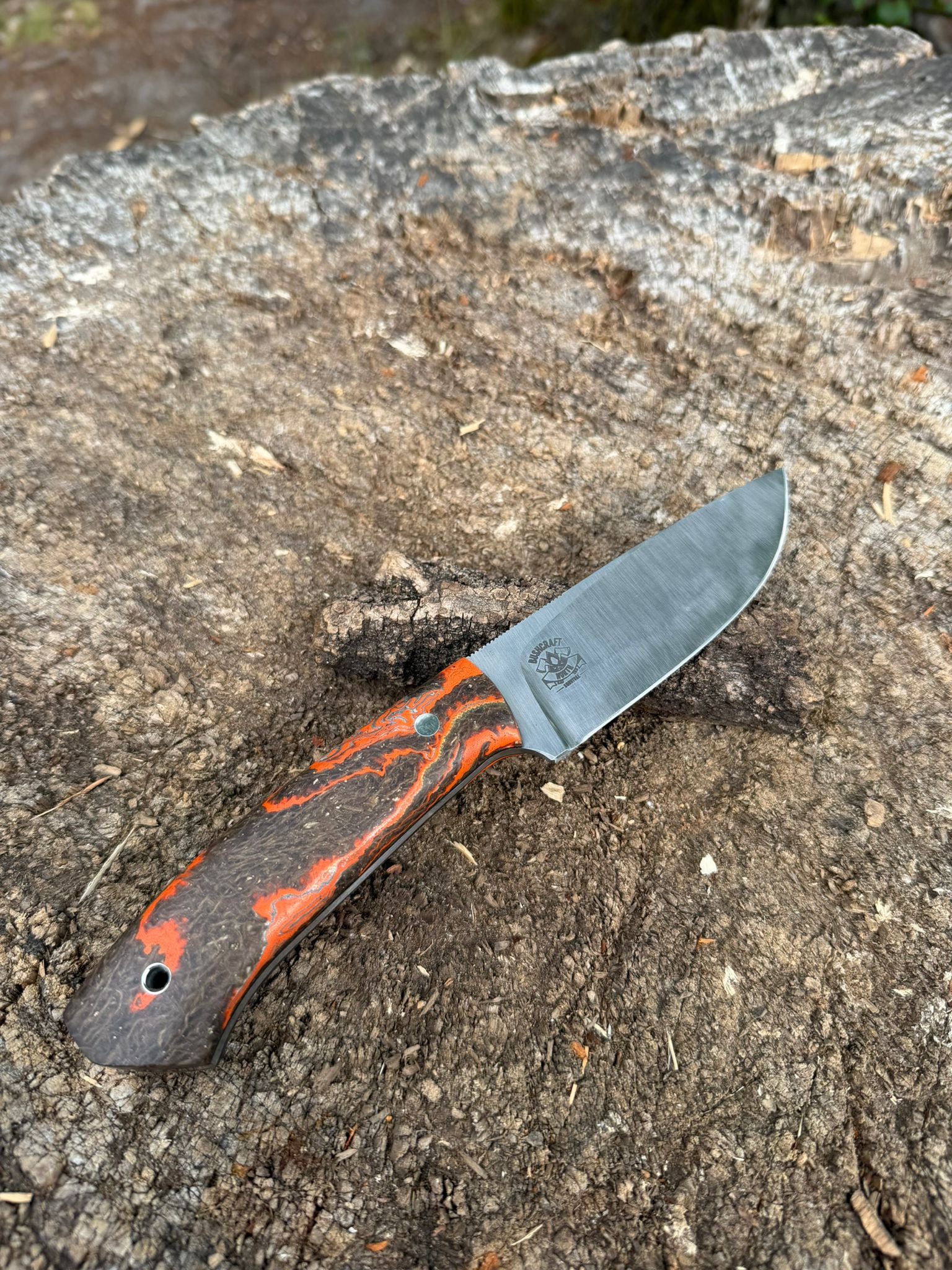 Bushcraft North Handmade Outdoor Messer Groß – Flachschliff
