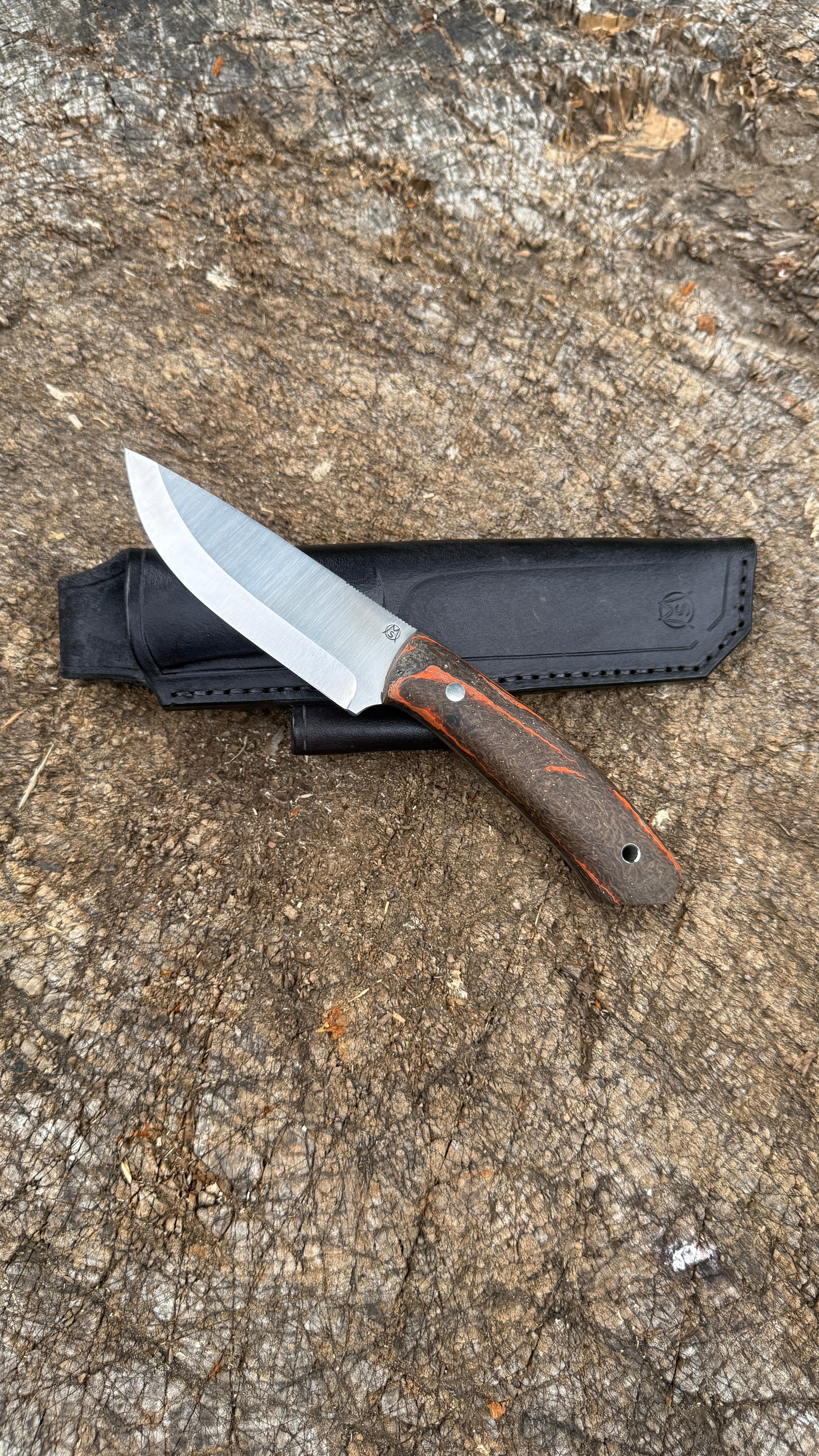 Bushcraft North Handmade Outdoor Messer Groß – Scandi-Schliff