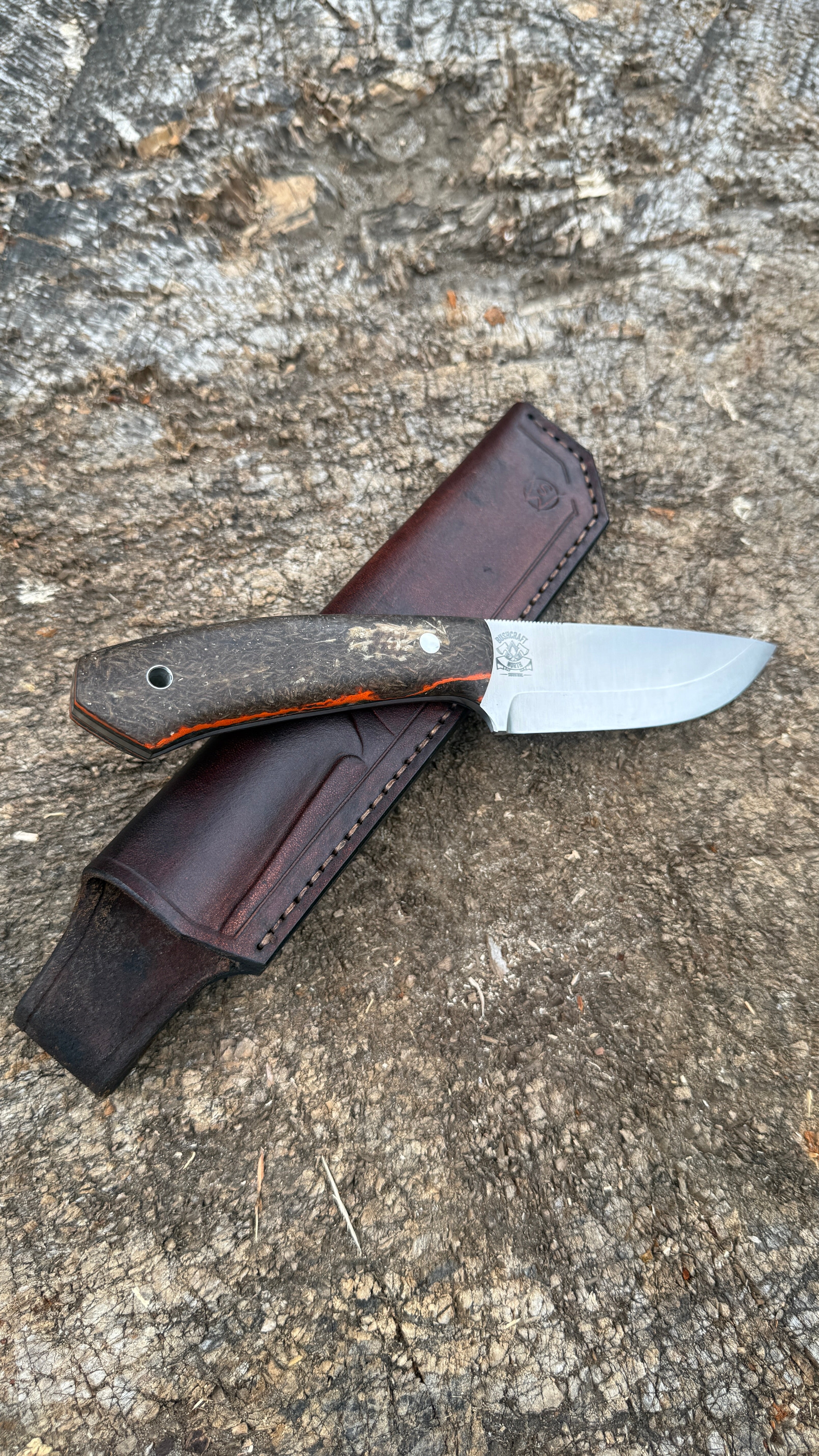 Bushcraft North Handmade Outdoor Messer Groß – Scandi-Schliff