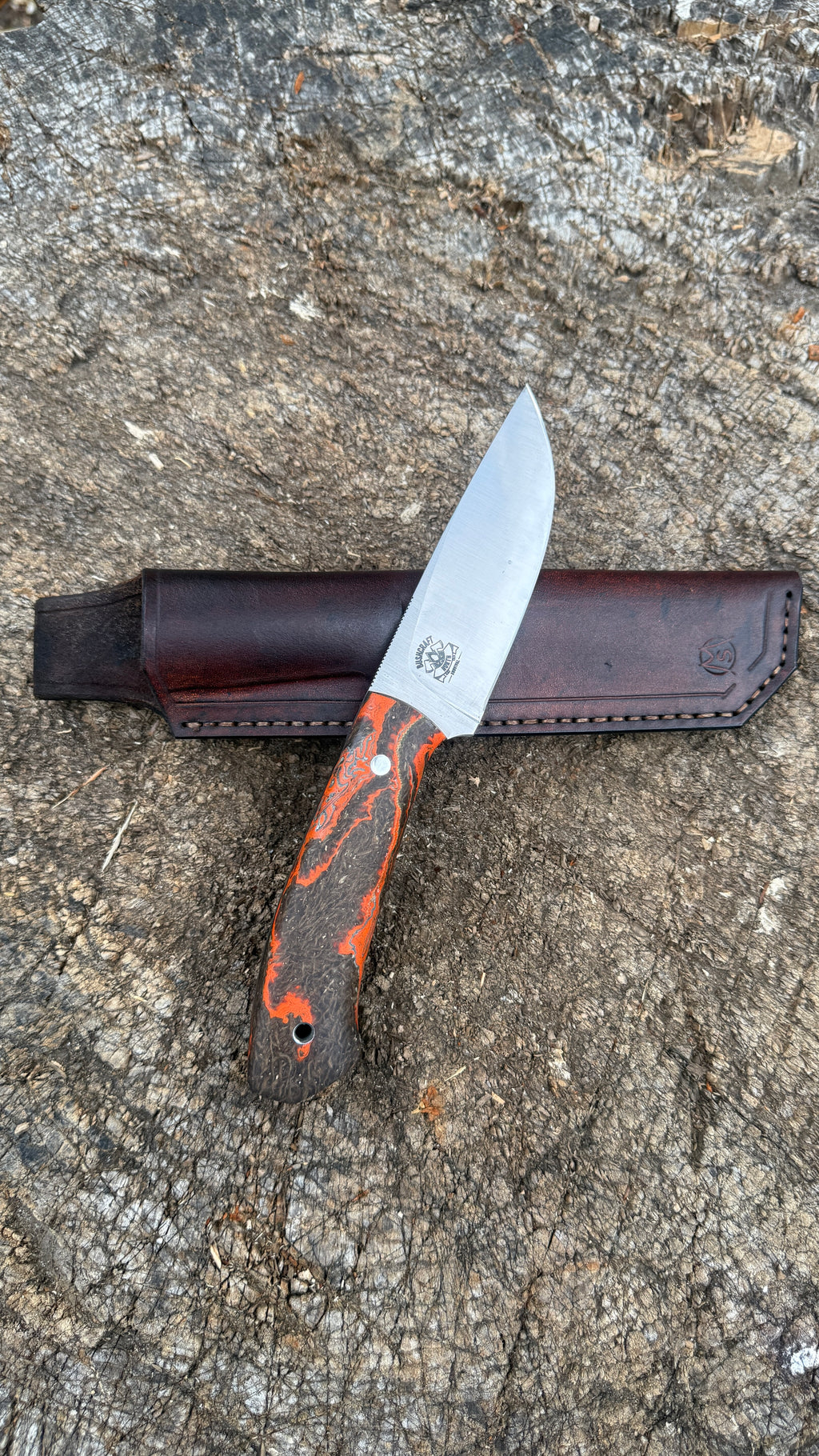 Bushcraft North Handmade Outdoor Messer Groß – Flachschliff