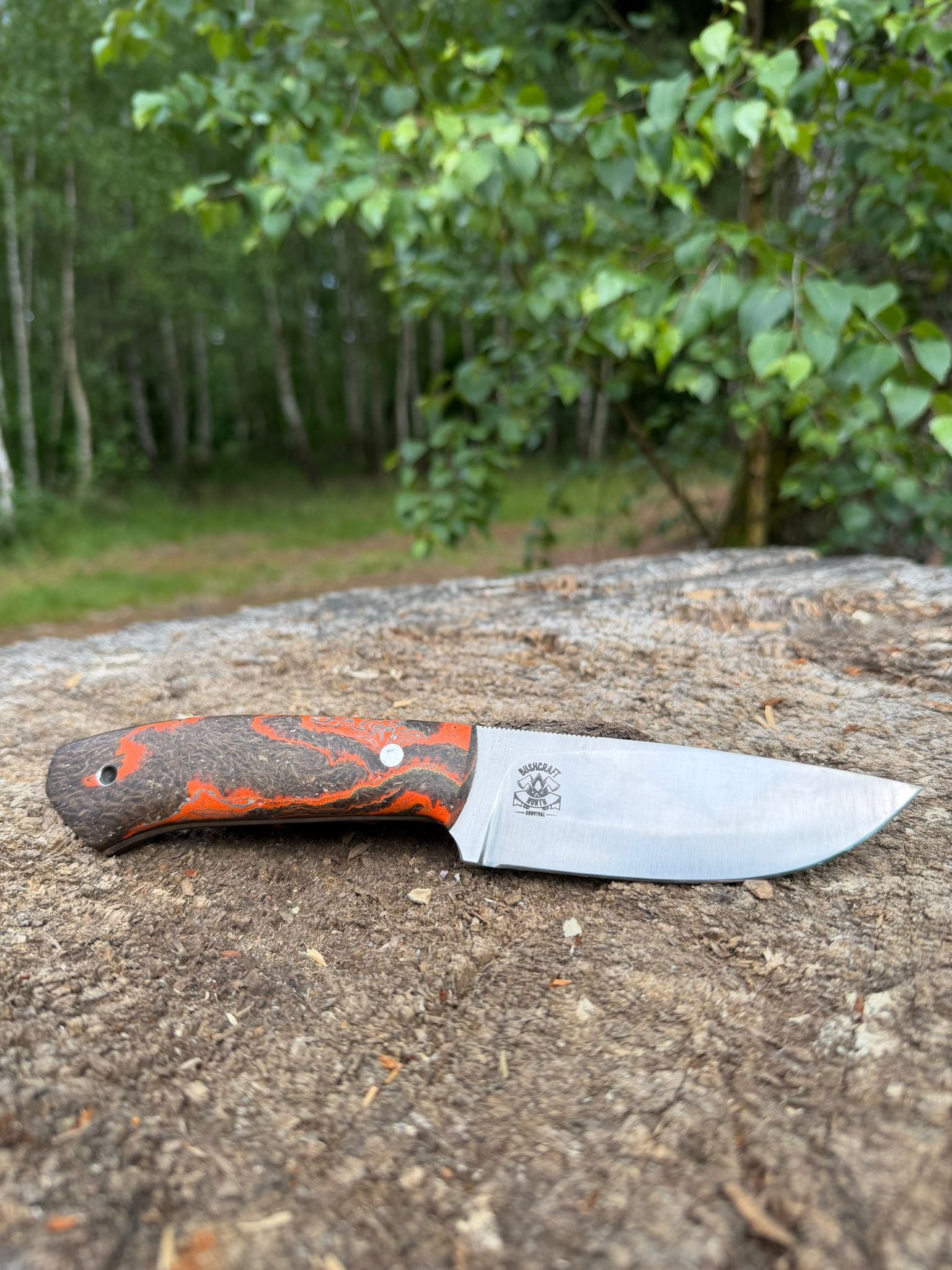 Bushcraft North Handmade Outdoor Messer Groß – Flachschliff