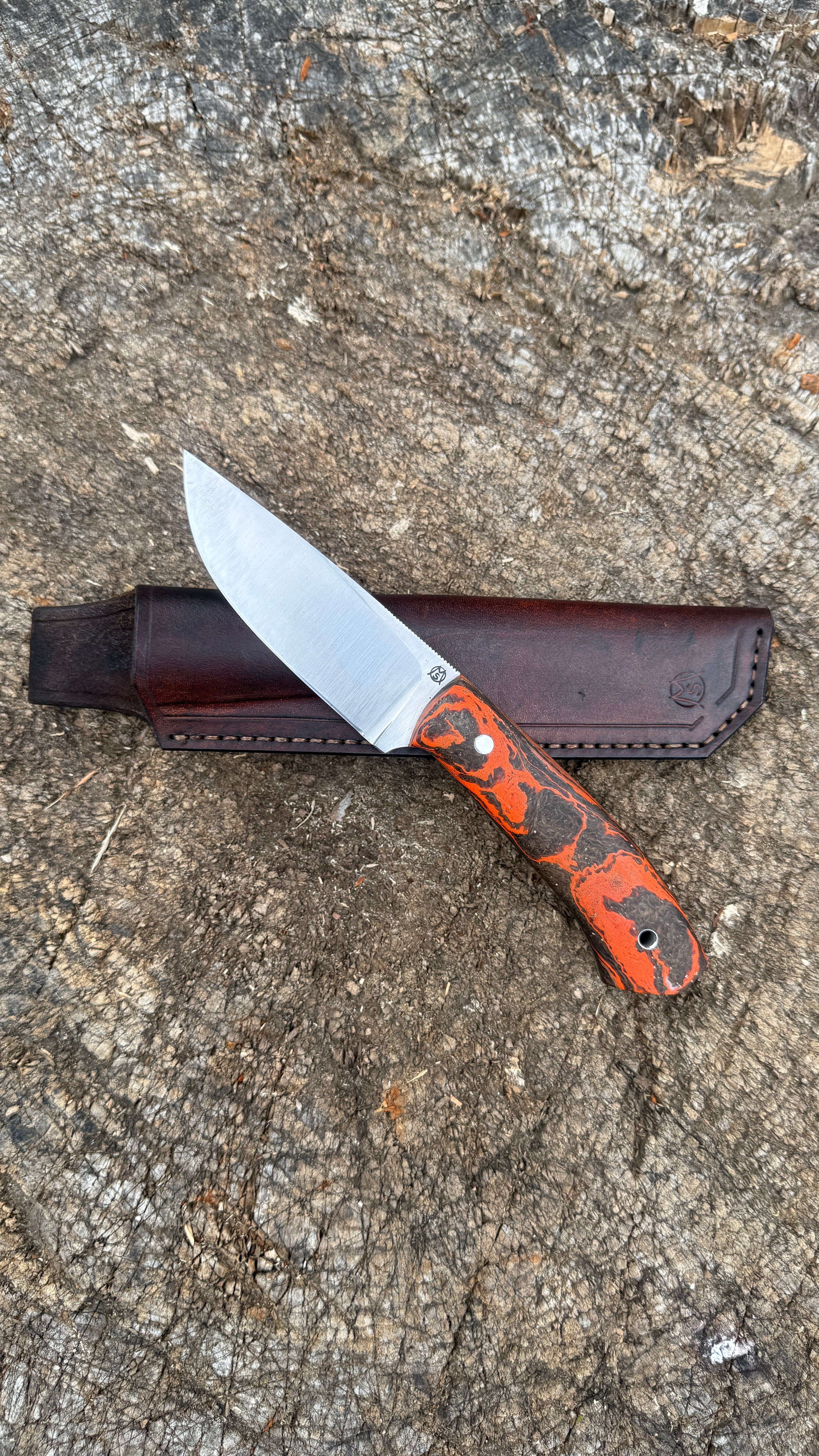 Bushcraft North Handmade Outdoor Messer Groß – Flachschliff