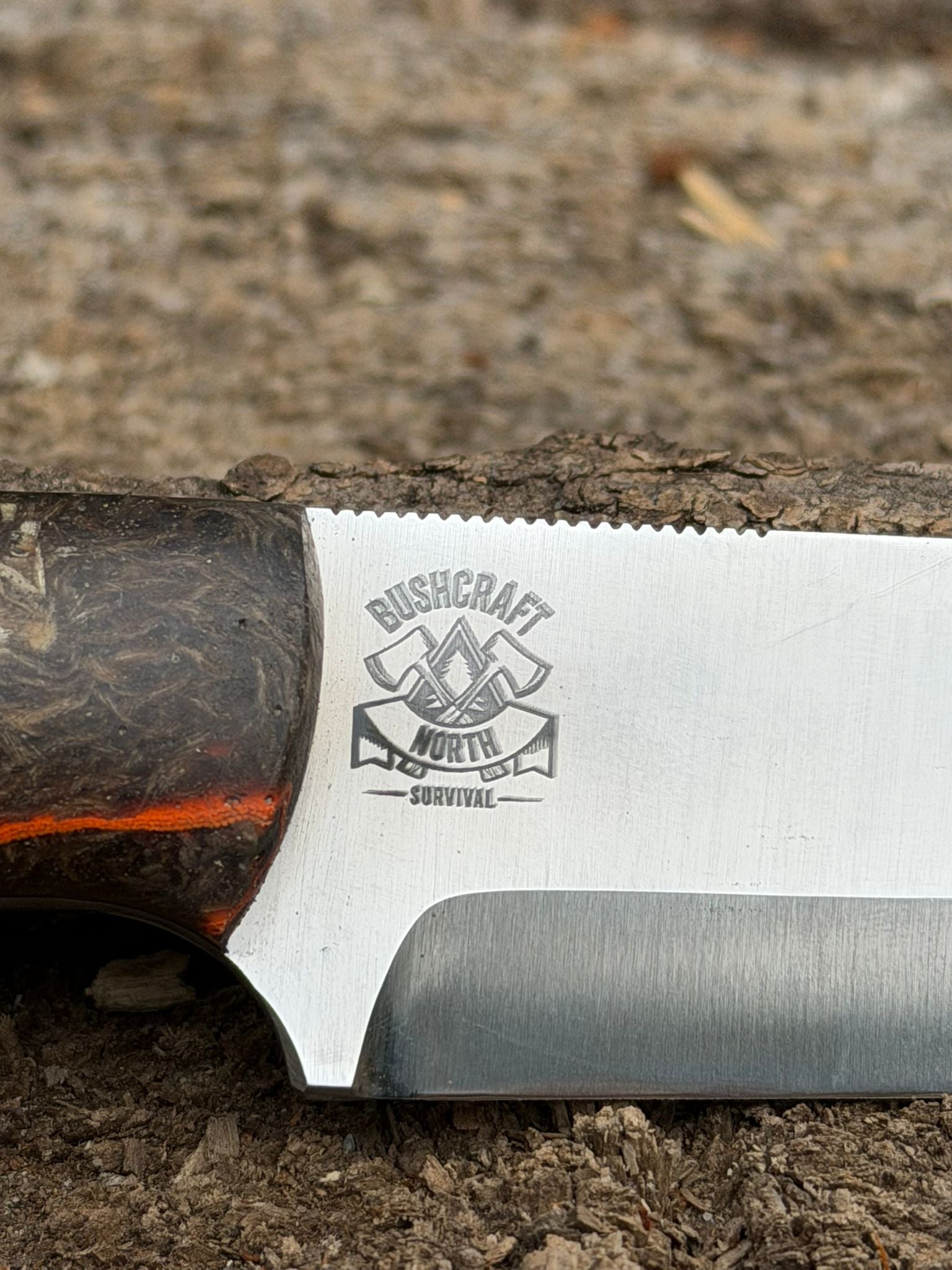 Bushcraft North Handmade Outdoor Messer Groß – Scandi-Schliff