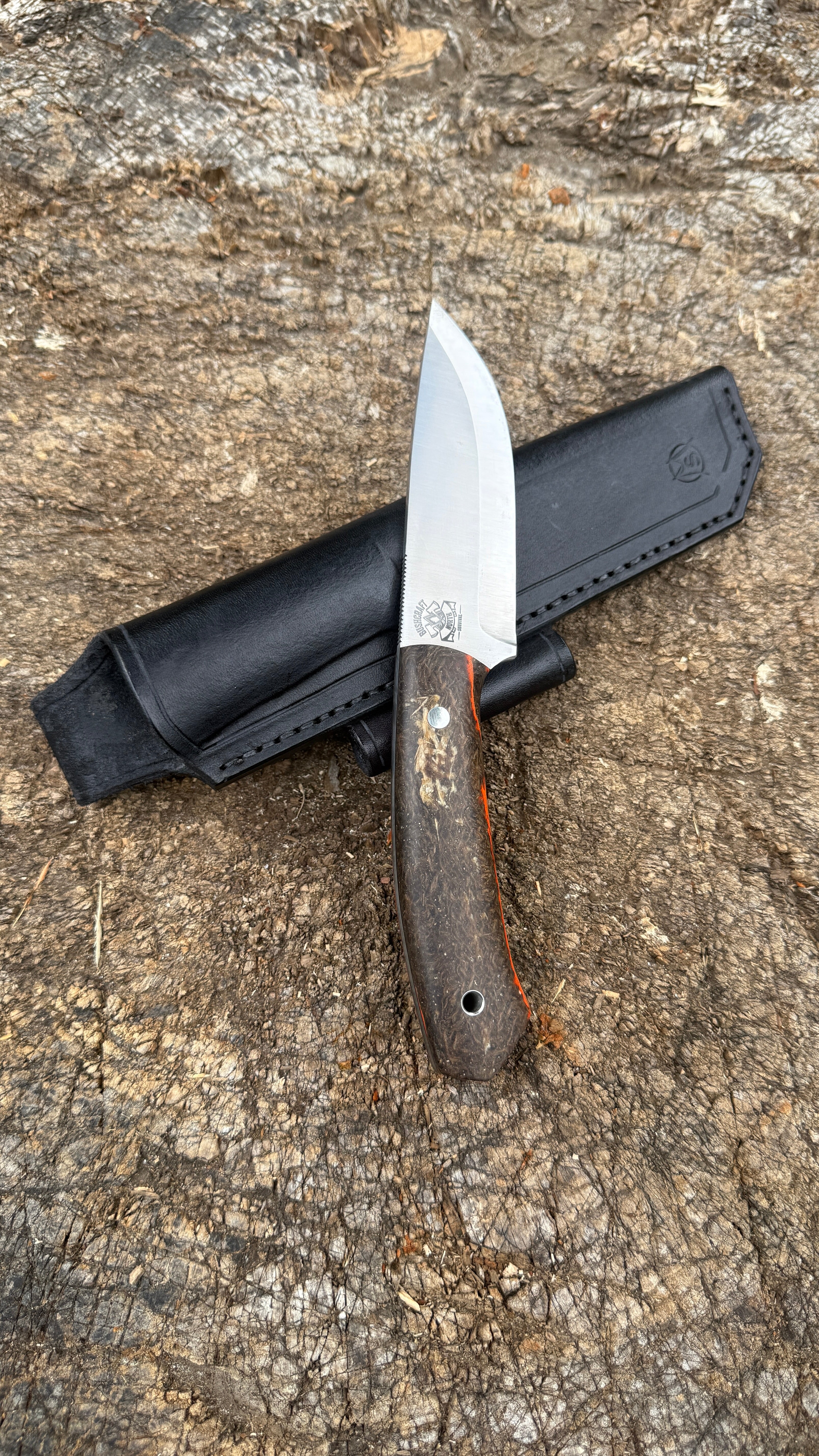 Bushcraft North Handmade Outdoor Messer Groß – Scandi-Schliff