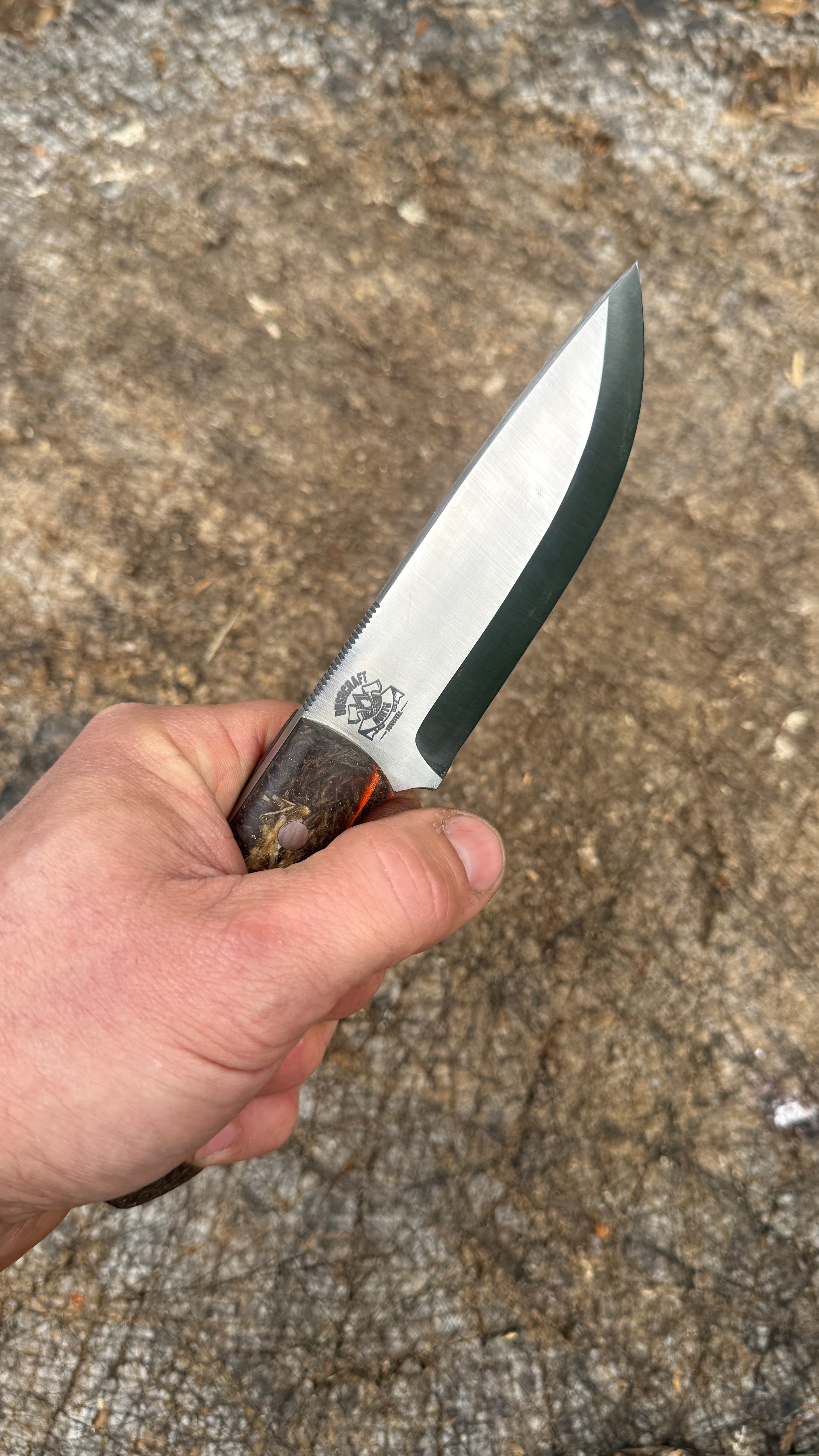 Bushcraft North Handmade Outdoor Messer Groß – Scandi-Schliff